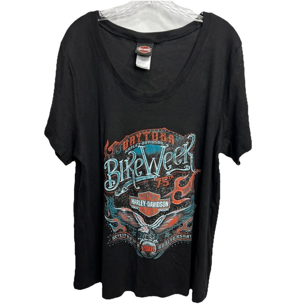 Women’s Harley Davidson Daytona Beach Bedazzled T- Shirt Size 1X